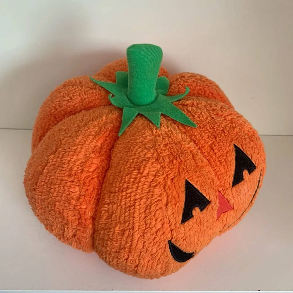 Vintage Large Jack o lantern plush pumpkin Halloween decor